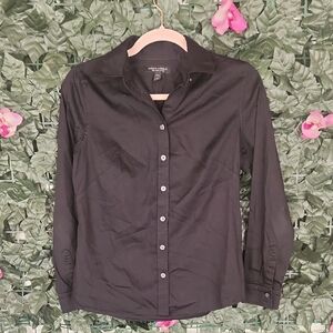 Womans Banana Republic Black Button-Up Shirt